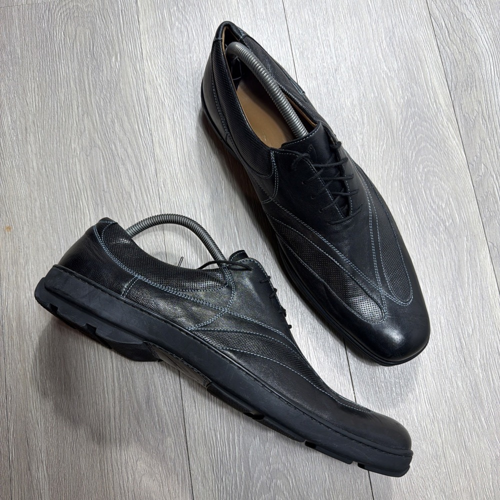 Toschi Calaveras Shoes Mens Size 11 Brown Leather Derby‎ Square Toe Italy Made